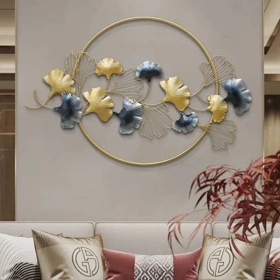 MODERN STYLE LEAVES WALL DECOR ART METAL - All India Decor