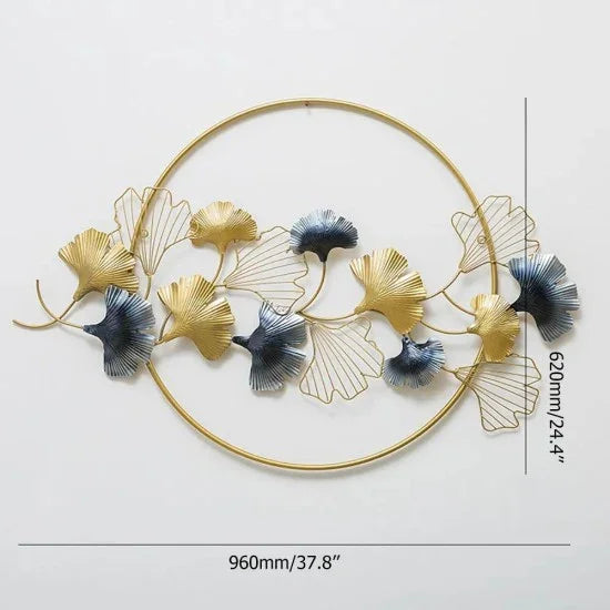 MODERN STYLE LEAVES WALL DECOR ART METAL - All India Decor