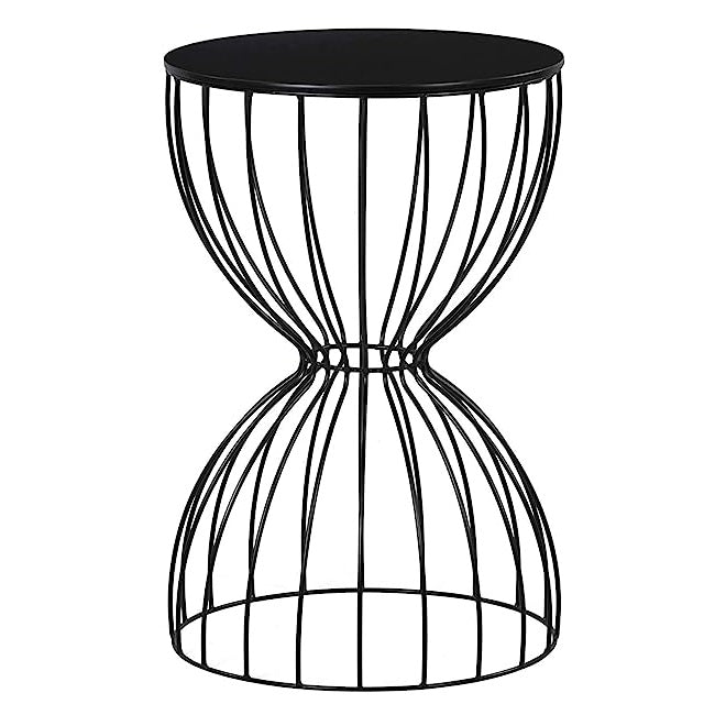 Hourglass Shape, Modern Accent Nightstand for Living Room