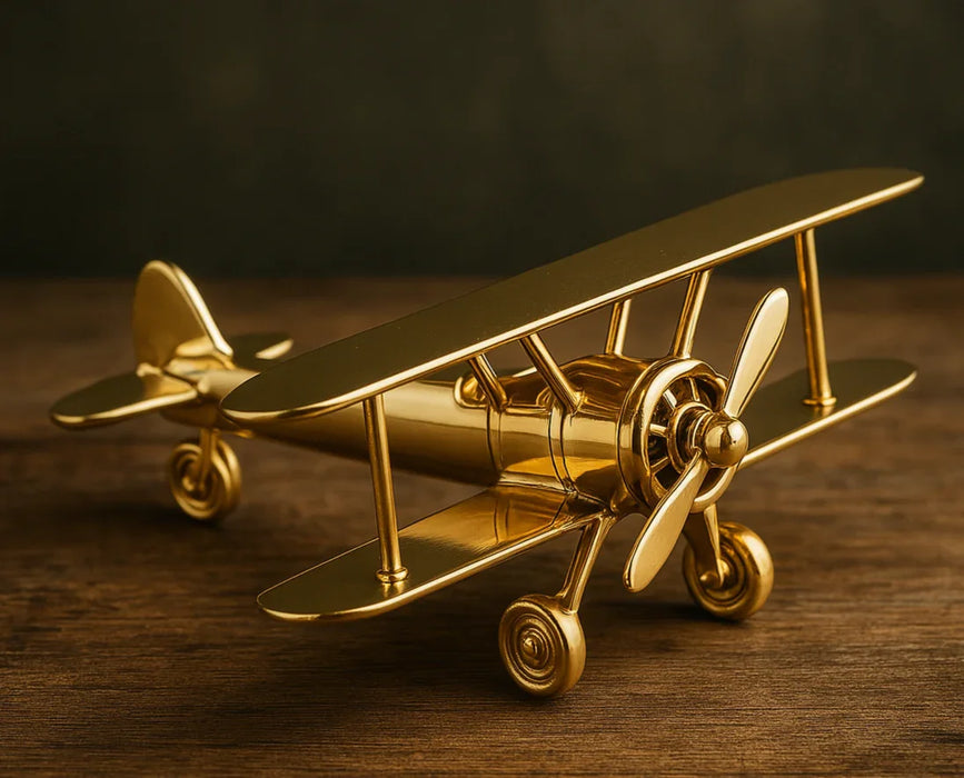 Brass Aeroplane Showpiece