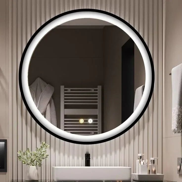 Harbour Glow Round LED Mirror with Touch Sensor - All India Decor