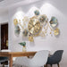 large decorative wall clock leaf design
