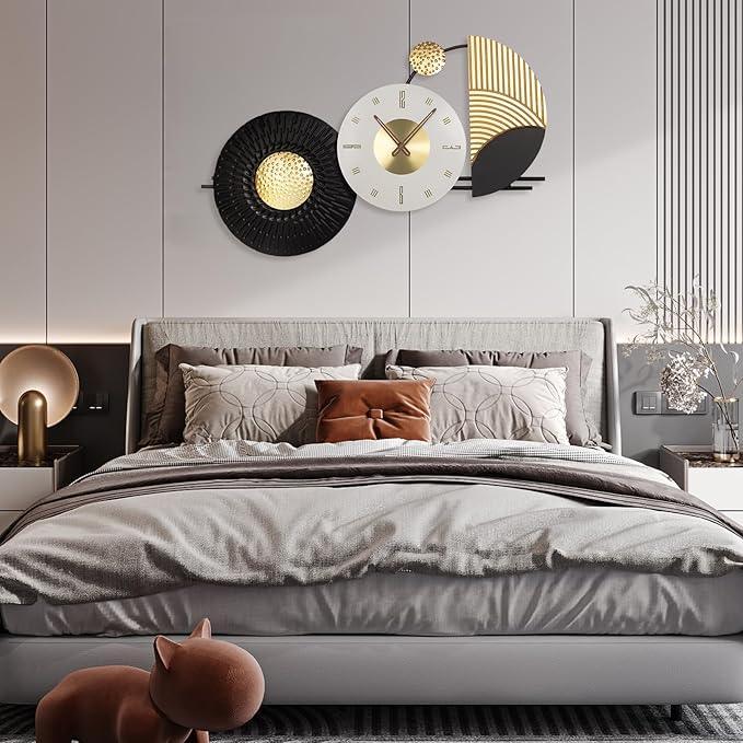 Black & Golden Modern Wall Clock - All India Decor