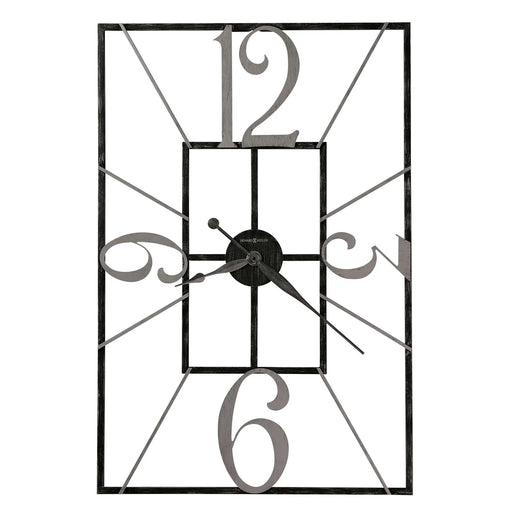 Decorative wall clock with metal frame and Roman numeral hour markers on a white background