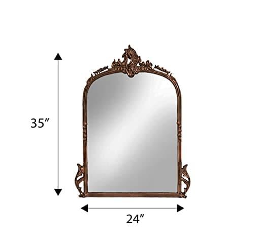 Victorian Arched Antique Wall Mirror (Vintage Copper) - All India Decor