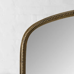Ornate Large Wall Mirror - Antique Brass - All India Decor