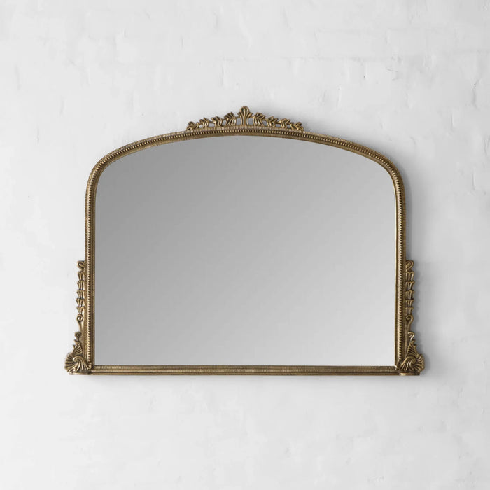 Ornate Large Wall Mirror -Antique Brass
