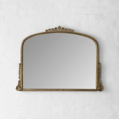 Ornate Large Wall Mirror - Antique Brass - All India Decor