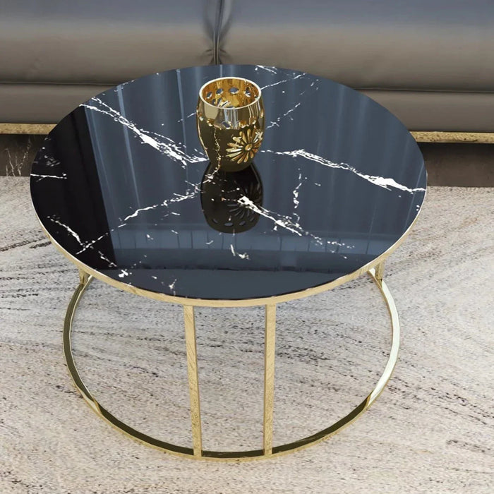 black & gold coffee table