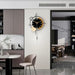 Modern wall clock with decorative design in a stylish interior setting.