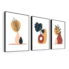 Boho Art Home Decoration Wall Minimalist Set Of 3 - All India Decor