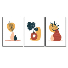 Boho Art Home Decoration Wall Minimalist Set Of 3 - All India Decor