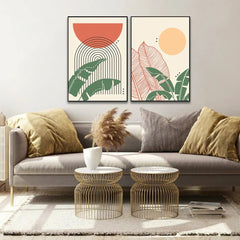 Bohemian Beautiful Aesthetic Poster for Wall Decor Wall Art Set of 2 - All India Decor