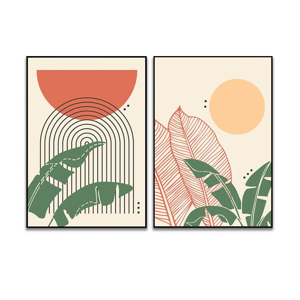 Bohemian Beautiful Aesthetic Poster for Wall Decor Wall Art Set of 2 - All India Decor