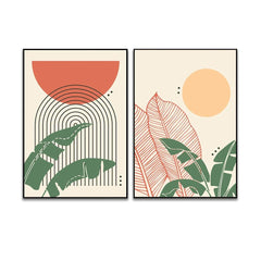 Bohemian Beautiful Aesthetic Poster for Wall Decor Wall Art Set of 2 - All India Decor