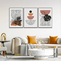 Boho Aesthetic Wall Painting For Living Room Set of 3 - All India Decor