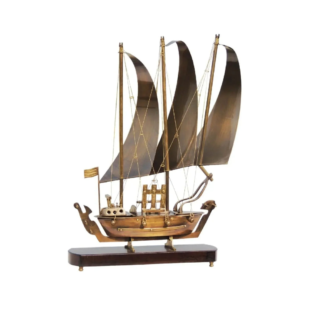Antique Brass Ship - All India Decor