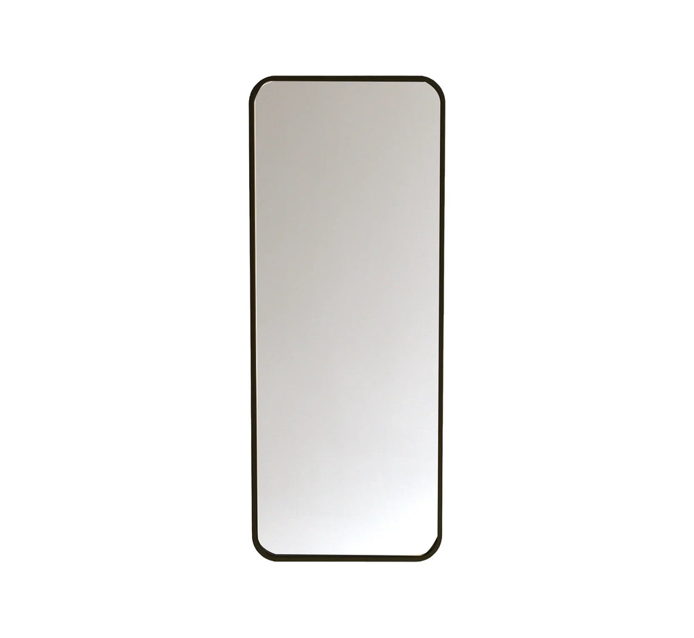 Mile Metal Floor Mirror with Stand (Bold Black) - All India Decor