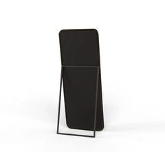 Mile Metal Floor Mirror with Stand (Bold Black) - All India Decor