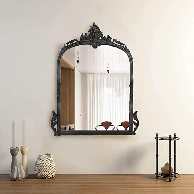 Victorian Arched Wall Mirror (Bold Black) - All India Decor