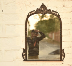 Victorian Arched Wall Mirror (Bold Black) - All India Decor