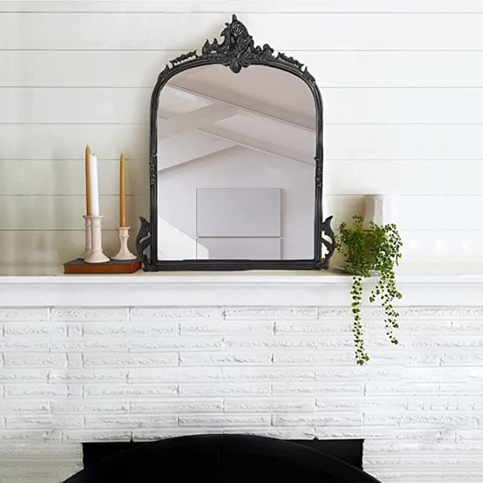 Victorian Arched Wall Mirror (Bold Black) - All India Decor