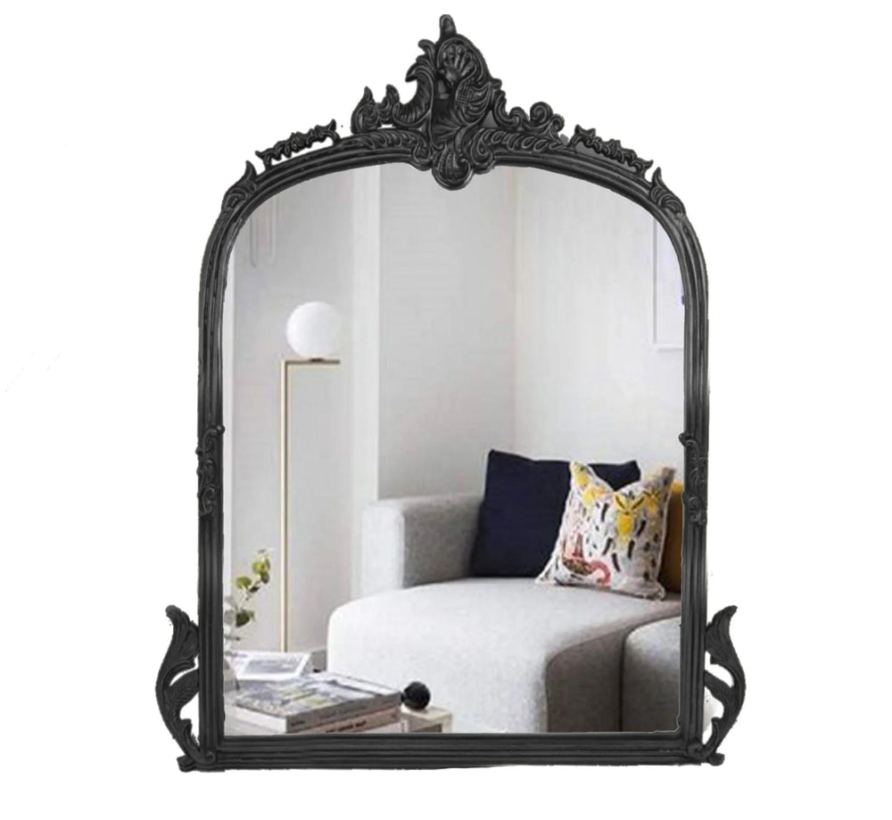 Victorian Arched Wall Mirror (Bold Black) - All India Decor