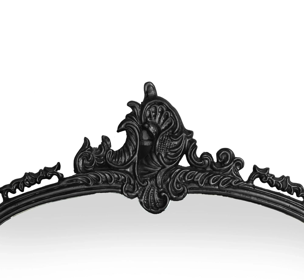 Victorian Arched Wall Mirror (Bold Black) - All India Decor