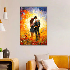 Beautiful Romantic Couple Love Canvas Wall Paintings & Arts - All India Decor