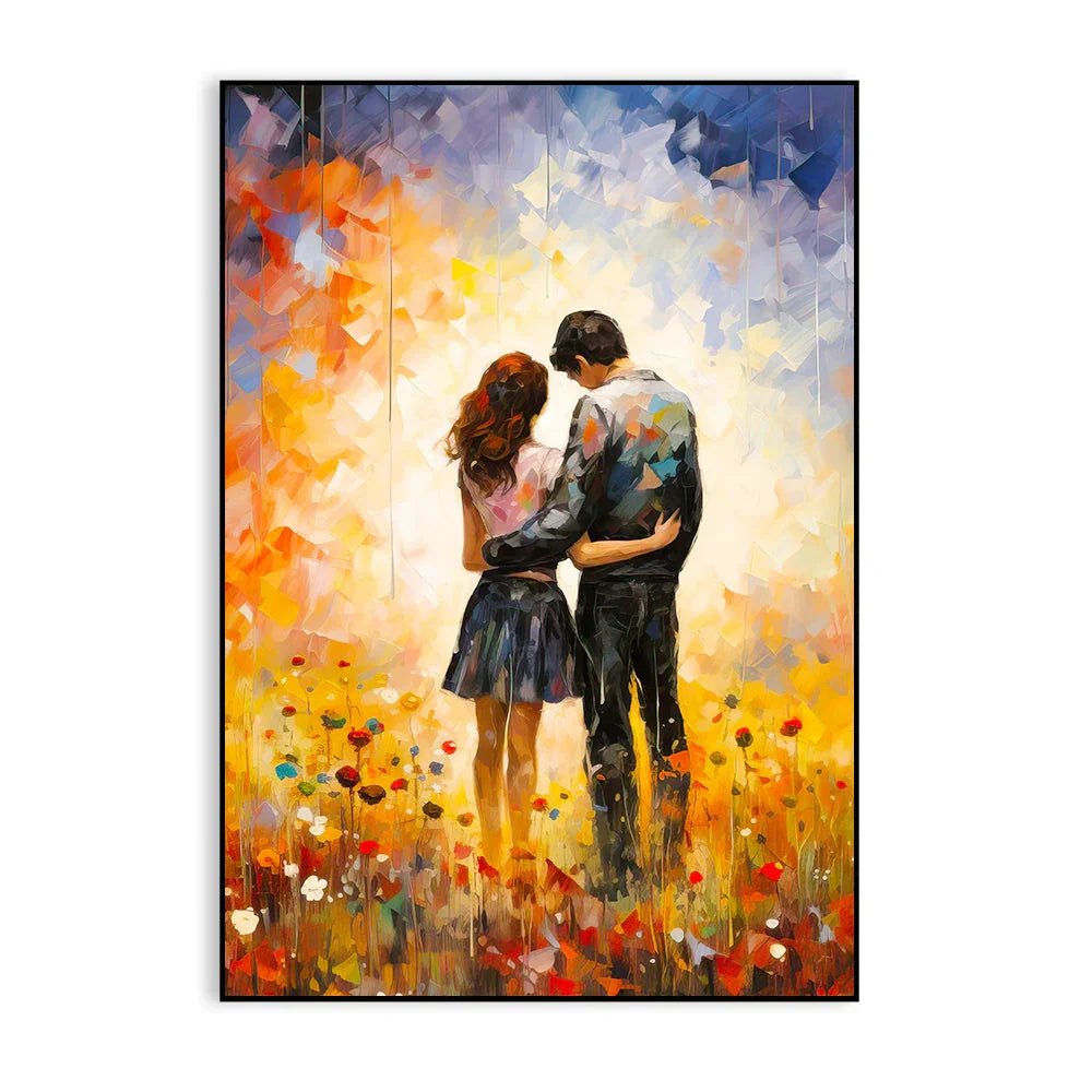 Beautiful Romantic Couple Love Canvas Wall Paintings & Arts - All India Decor