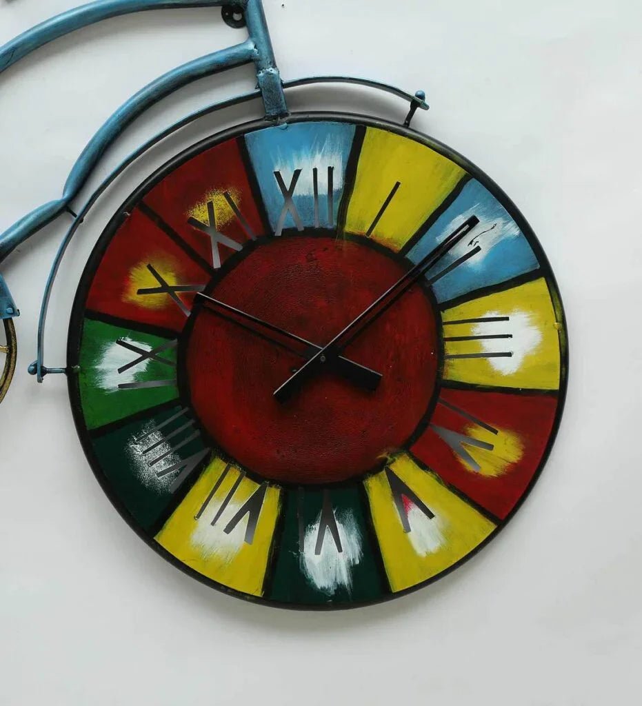 Large Cycle Wall Clock for Modern Home - All India Decor