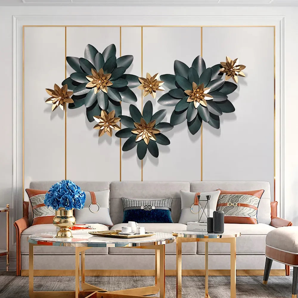 Lotus Flowers Metal Wall Art - All India Decor