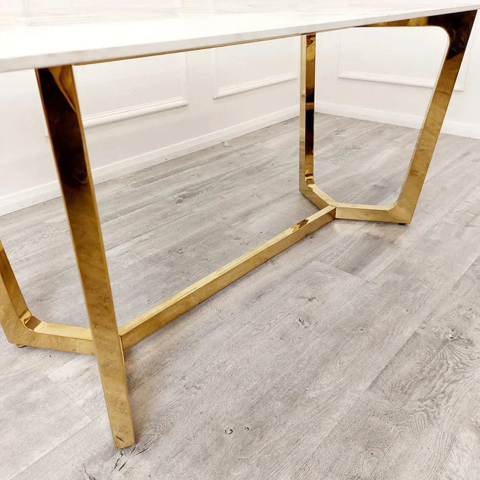 gold dining table