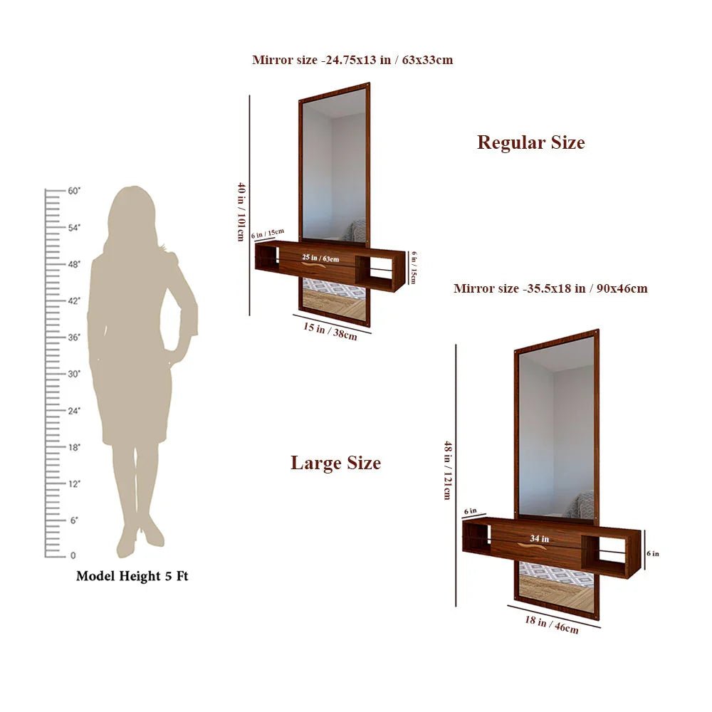 Modern Classic Premium Wooden Dressing Mirror - All India Decor
