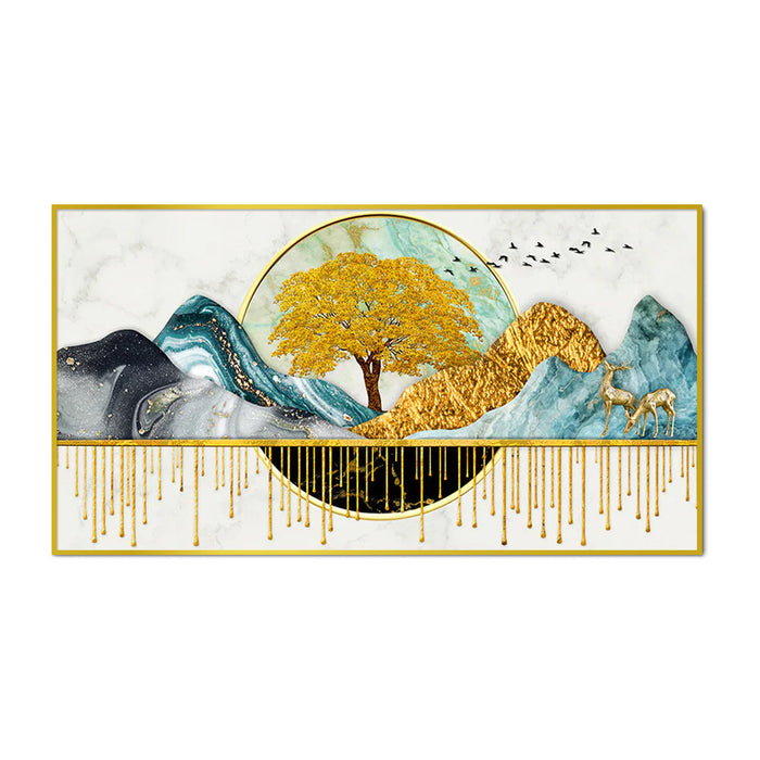 Two Sides Of Mother Earth Canvas Wall Painting