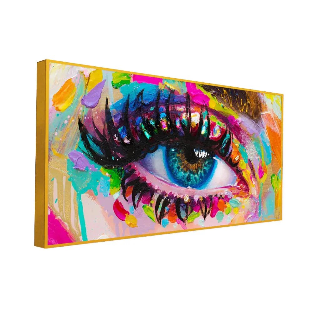 Beautiful Colorful Eyes Modern Art Canvas Printed Painting - All India Decor