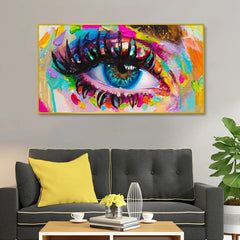 Beautiful Colorful Eyes Modern Art Canvas Printed Painting - All India Decor