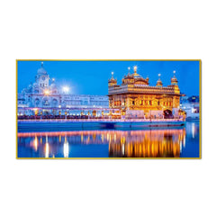Golden Temple Design Canvas Printed Painting - All India Decor
