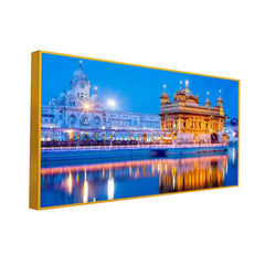 Golden Temple Design Canvas Printed Painting - All India Decor