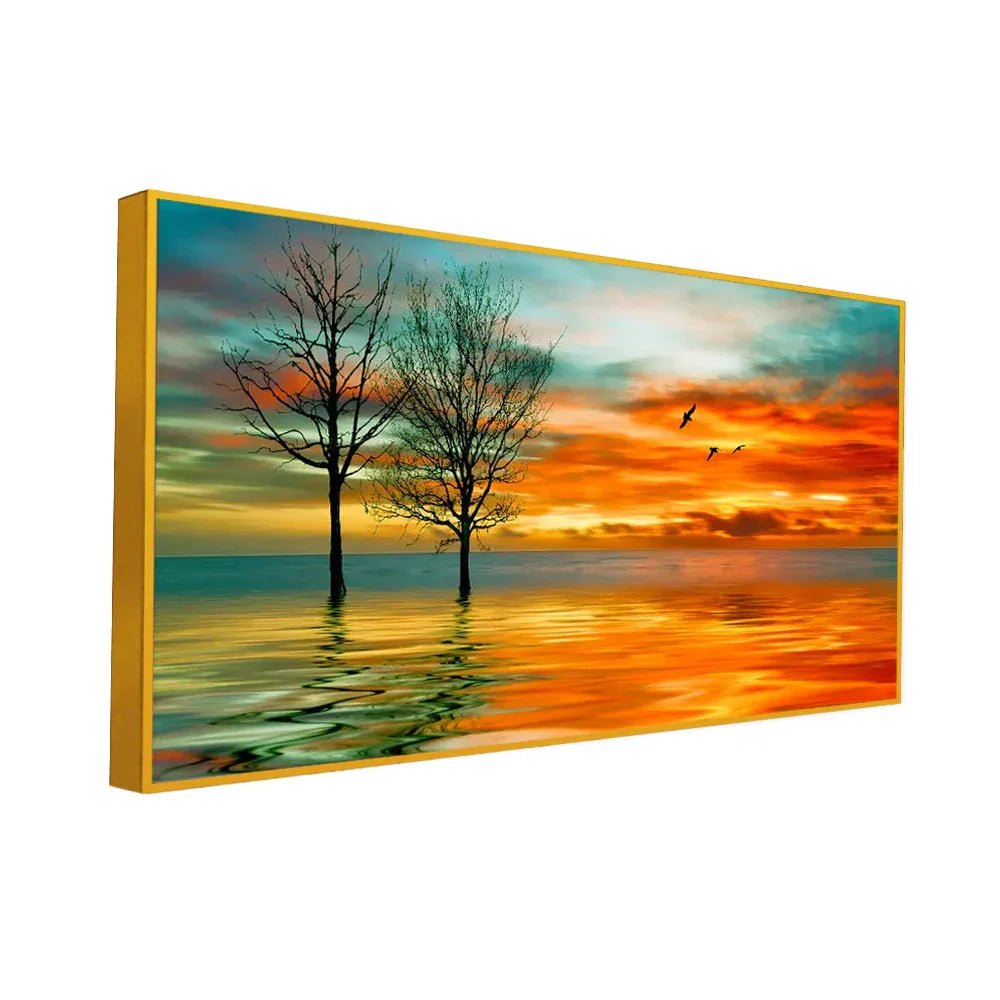 Sunset Scenery Canvas Painting - All India Decor