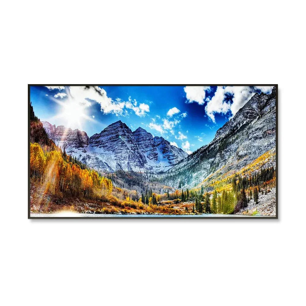 Mountain Nature Scenery Canvas Painting - All India Decor