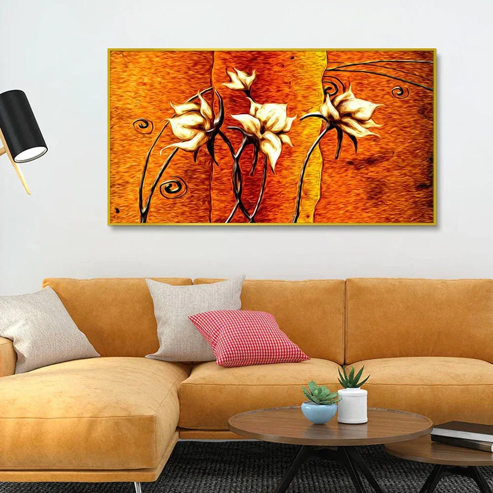 The Dancing Flower Canvas Printed Painting - All India Decor