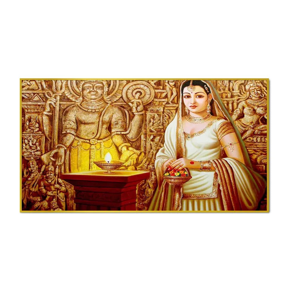 Majestic Indian Princess Canvas Painting - All India Decor