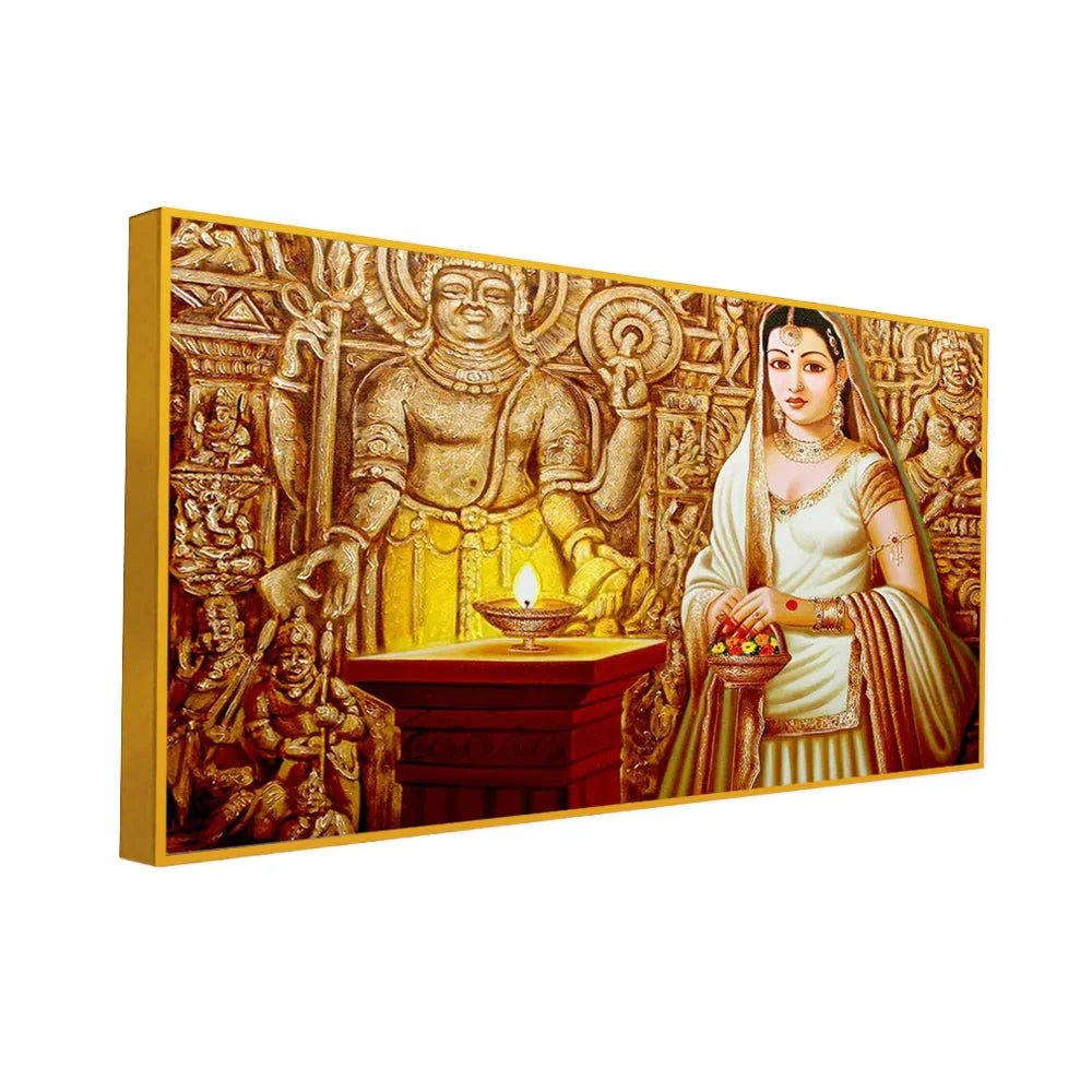 Majestic Indian Princess Canvas Painting - All India Decor
