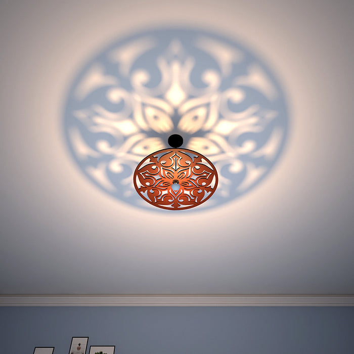 Round Designer Ceiling Shadow Lamp