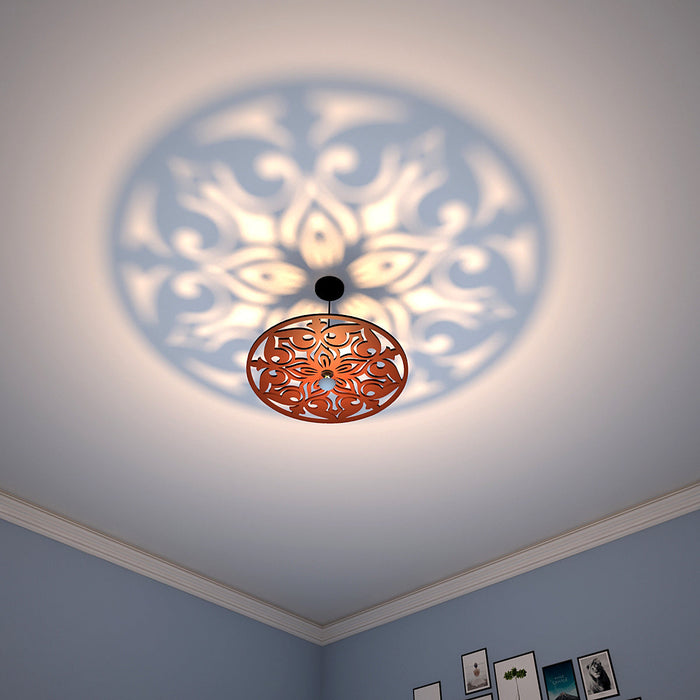 Round Designer Ceiling Shadow Lamp