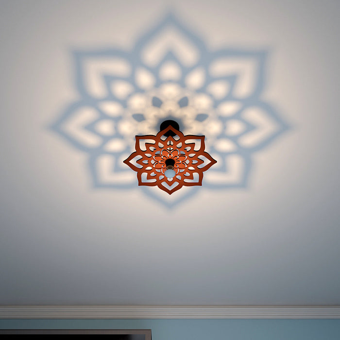 The Wide Floral Art Ceiling Shadow Light