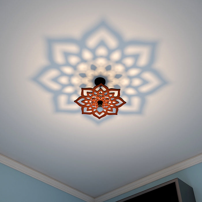 The Wide Floral Art Ceiling Shadow Light