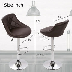 Easy Back Rest Coral Brown Comfy Leatherette Bar Stool / Long Chair - All India Decor