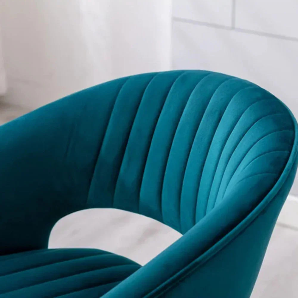 Emerald Plush Feel Velvet Adjustable Bar Stool - All India Decor